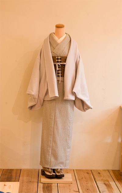 さくのスーツ生地ウール着物